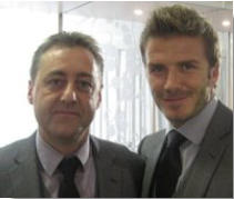 Tim with David Beckham