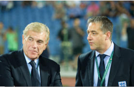 Tim De'Ath with Sir Trevor Brooking